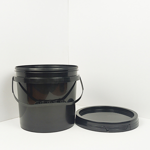 Biểu Tượng Tùy Chỉnh Bán Buôn Vòng Thùng Cấp Thực Phẩm Dày Ít Nhựa 5L Nước Thùng Màu Đen Với Xử Lý - Product Image 1