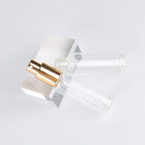 Value Pack Custom Color <b>Glass</b> Tall Thin <b>Bottle</b> 30ml with Metal Texture Pump FDA Approved for Glycolic Acid Exfoliating Serum - Product Image 3