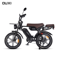 Vélo électrique OUXI 48V à double suspension, pneus larges de 20 pouces, Ebike V8 Ultra avec longue autonomie, cadre en alliage d'aluminium, moteur sans balais