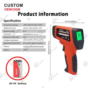 Termometer Digital IR non-kontak untuk industri, termometer rumah tangga bahan plastik - Product Image 3