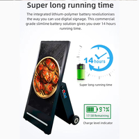 Écran LCD portable d'extérieur de 32/43/55 pouces, alimenté par batterie, IP65, kiosque d'affichage sur pied, 1080p, signalisation numérique mobile et écrans