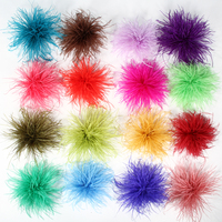 Barrette à cheveux en gros multi-usage, broche délicate en plumes d'autruche, fleur, pince à cheveux pour robe, chapeau, écharpe, ornement capillaire de mariée