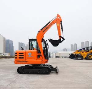 Mini-pelleuse sur chenilles CDM6060W G4 5,8 tonnes, équipement de construction haute efficacité avec moteur de pompe et boîte de vitesses PLC pour travaux routiers - Product Image 4