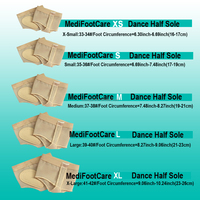 MediFootCare Chaussures de danse pour filles et femmes, demi-chaussures de ballet, semelle souple fendue, protection des pieds, coussinets pour les orteils, outil de soin des pieds HA00592
