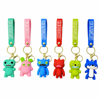 Gantungan Kunci Monster Lucu Imut Jelek dari Karet, Aksesoris Gantungan Kunci Monster Silikon, Tali Pergelangan Tangan, Grosir Partai Besar