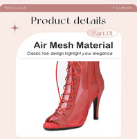 Bottes de danse latine pour femmes, talons aiguilles sexy, chaussures de danse respirantes, bottes de tango, chaussures de danse de salon pour femmes