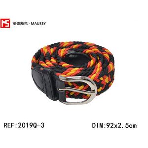 Cintura elastica di fascia alta in nero, rosso e piccolo design giallo-accessori moda - Product Image 1