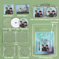 YUZMEI Mini CD porte-clés NFC disque vierge Album de musique porte-clés blanc NFC CD étui pendentif pour porte-clés décorations