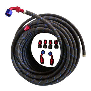 Tuyau de <span class=keywords><strong>refroidissement</strong></span> d'huile en nylon noir, tube de <span class=keywords><strong>refroidissement</strong></span> tressé en acier inoxydable, pour <span class=keywords><strong>moto</strong></span> et voiture, AN4, AN6, AN8, AN10, AN12, 25mm - Product Image 5