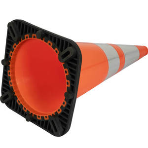 Hongqiao 18 inch 450cm chiều cao cao có thể nhìn thấy PVC giao thông nón USA tiêu chuẩn PVC giao thông nón an toàn nón cho giao thông - Product Image 4