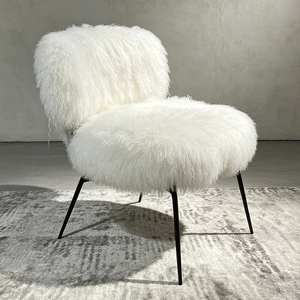 Fauteuil individuel en <span class=keywords><strong>laine</strong></span> avec pieds en acier inoxydable noir, mobilier de maison très demandé pour salon - Product Image 1