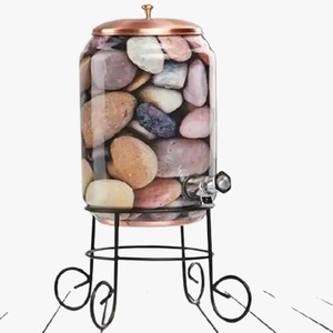 Pot à eau traditionnel en cuivre martelé 6L, parfait pour un usage quotidien, disponible en différentes tailles. - Product Image 4