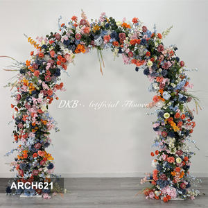 Arcos de Rosas y Hortensias Artificiales de Seda para Boda, Color Rosa y Blanco, Arcos de Flores Realistas y Coloridos para Decoración de Exteriores - Product Image 2