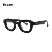 Boyarn Polygonal River Petit Fabricant de lunettes rondes Acétate Haute Cadres Carré Rectangle Unisexe Noir Monture de lunettes