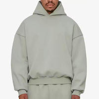Sweat-shirt à capuche en molleton de coton personnalisé pour homme, lourd, avec logo imprimé sur le devant, pour l'hiver