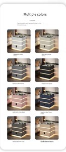Comodino Moderno Sospeso con Cassetto e Ripiano Aperto, Mobile Comodino con Cassaforte Integrata - Product Image 3