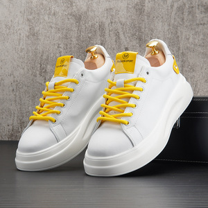 Chaussures blanches décontractées unisexes, nouveaux styles, haute qualité, en cuir synthétique, pour hommes et femmes - Product Image 3