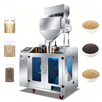 Machine d'emballage verticale automatique multi-têtes pour sachets préformés de granulés, graines, céréales et grains de café