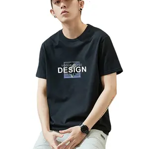 Trendy brand cotton short-sleeved T-shirt men's casual top printing manufacturer