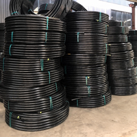 Tuyau en polyéthylène haute densité (HDPE) 20-63 mm, tube d'irrigation flexible, tuyau d'eau en plastique noir pour système agricole