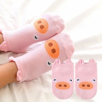 Chaussettes de fête pour enfants en forme de bateau stéréo, chaussettes d'automne pour enfants, chaussettes en coton polyester tricoté, chaussettes antidérapantes pour bébé