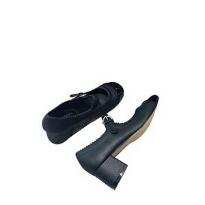 Zapatos de Tacón Alto con Plataforma de Cuero Genuino para Mujer, Marca CC Fashion, Punta Abierta, Ligeros, para Oficina, Formales, Verano y Otoño - Product Image 1
