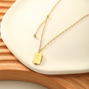 Vendita Diretta dalla Fabbrica Collana Girocollo in Acciaio Inox Placcato Oro 18K con Catena Ovale e Diverse <span class=keywords><strong>Lingue</strong></span> dell'Amore per Ragazze - Product Image 5