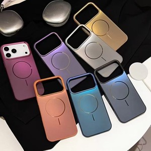Original Color Matte AG Glass Frosted Magnetic Mobile Phone case for Iphone 17 16 15 14 pro max Shockproof <b>cover</b> Colorful back - Product Image 2