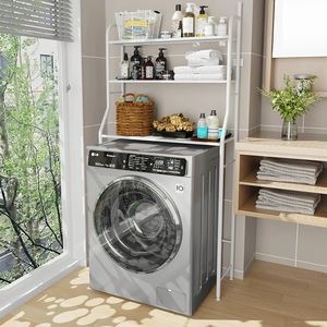 <span class=keywords><strong>Estante</strong></span> de Almacenamiento de 3 Niveles para Lavadora, Organizador de Baño Moderno de Metal, <span class=keywords><strong>Estante</strong></span> Negro para Colocar Sobre la Lavadora, <span class=keywords><strong>Toallero</strong></span> - Product Image 3