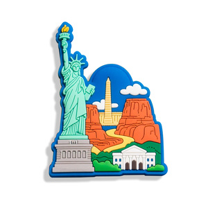 Aimant de réfrigérateur personnalisé avec logo et design contemporains, souvenir, aimant puissant, matériau PVC écologique, marque WANLIN personnalisée - Product Image 2
