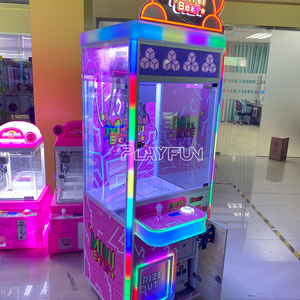 Tùy Chỉnh Đồng Xu Hoạt Động Đồ Chơi Sang Trọng Claw Máy Mini Gấu Hình Dạng Màu Hồng Claw Crane Búp Bê Máy Cho Trung Tâm Mua Sắm - Product Image 3