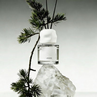 Diffuseur de parfum en verre de 120 ml au jasmin avec diffuseur en céramique, huile aromatique, décoration parfumée pour la maison, salon et bureau