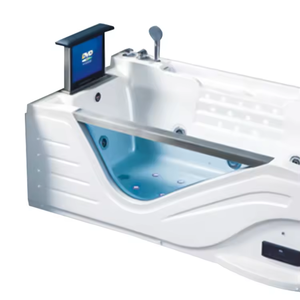 Spa <span class=keywords><strong>de</strong></span> natation en pierre <span class=keywords><strong>acrylique</strong></span> pour 2 personnes au design familial moderne personnalisé <span class=keywords><strong>Baignoire</strong></span> Tv à hydro massage - Product Image 3