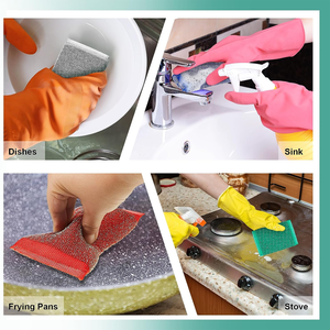 Scrubber món ăn rửa vải món ăn làm sạch bọt biển mặt bọt biển làm sạch ma thuật miếng bọt biển - Product Image 2