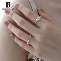 Bague ouverte en argent sterling S925 bicolore, style simple et élégant, avec filigrane Buchellaite et zircon étoile à quatre branches, pour filles