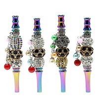 Vente en gros d'embouts de narguilé 120mm multicolores pour Shisha Accessoires pour fumer de luxe or diamant Bling
