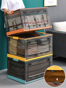 家用服装书籍和玩具多用途聚丙烯塑料折叠环保耐用透明储物盒 - Product Image 6