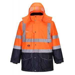 PORTWEST - S426ONRXL Hi-vis 7-en-1 dos tonos Traffic naranja/azul chaqueta azul marino-EAN 5036108249299 ROPA DE TRABAJO DE LA HI-VIS - Product Image 1