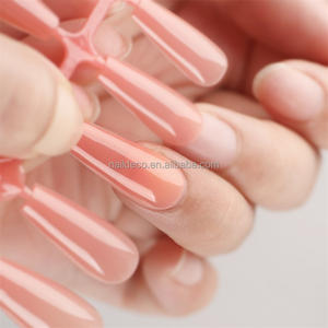 Faux ongles artificiels en forme de cercueil, naturels, longs, à pression complète, look quotidien, <span class=keywords><strong>capsule</strong></span> gel x, couleur, faux ongles, fournisseurs de conseils - Product Image 4