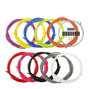 Venta al por mayor <span class=keywords><strong>Jagwire</strong></span> Cambio de bicicleta de alambre de cambio de línea de la carcasa del tubo conjunto de cables de freno de bicicleta colorido conjunto de cables de freno - Product Image 1