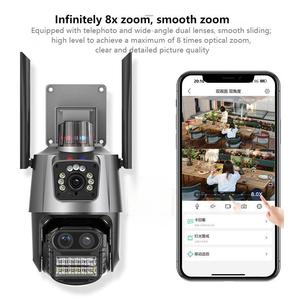 กล้องรักษาความปลอดภัยเลนส์คู่กล้อง Wifi กันน้ำกล้องวงจรปิดรักษาความปลอดภัยมีไฟเตือนกล้อง <span class=keywords><strong>IP</strong></span> - Product Image 2
