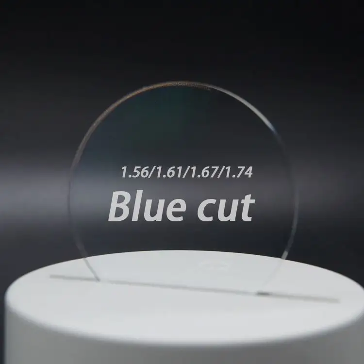 1.61 ottico blu luce blu filtro anti reflex hmc taglio blu lente ottica a visione singola