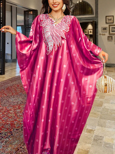 <strong>2026</strong> <strong>Turkey</strong> African Abaya Dress Women Outfits Free Size High Material Women Robe Middle Eastern Women's Embroidered Robes - Product Image 3