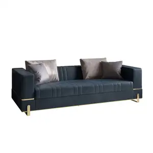 Sofa Mewah Ringan Modern Post-Modern Ruang Tamu Trone, Sofa Seni Kulit Matte
