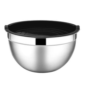 Ensemble de bols mélangeurs en acier inoxydable avec couvercle, multifonctionnels pour la cuisine, pour salades, pâtisserie, battre les œufs, cuisson - Product Image 4