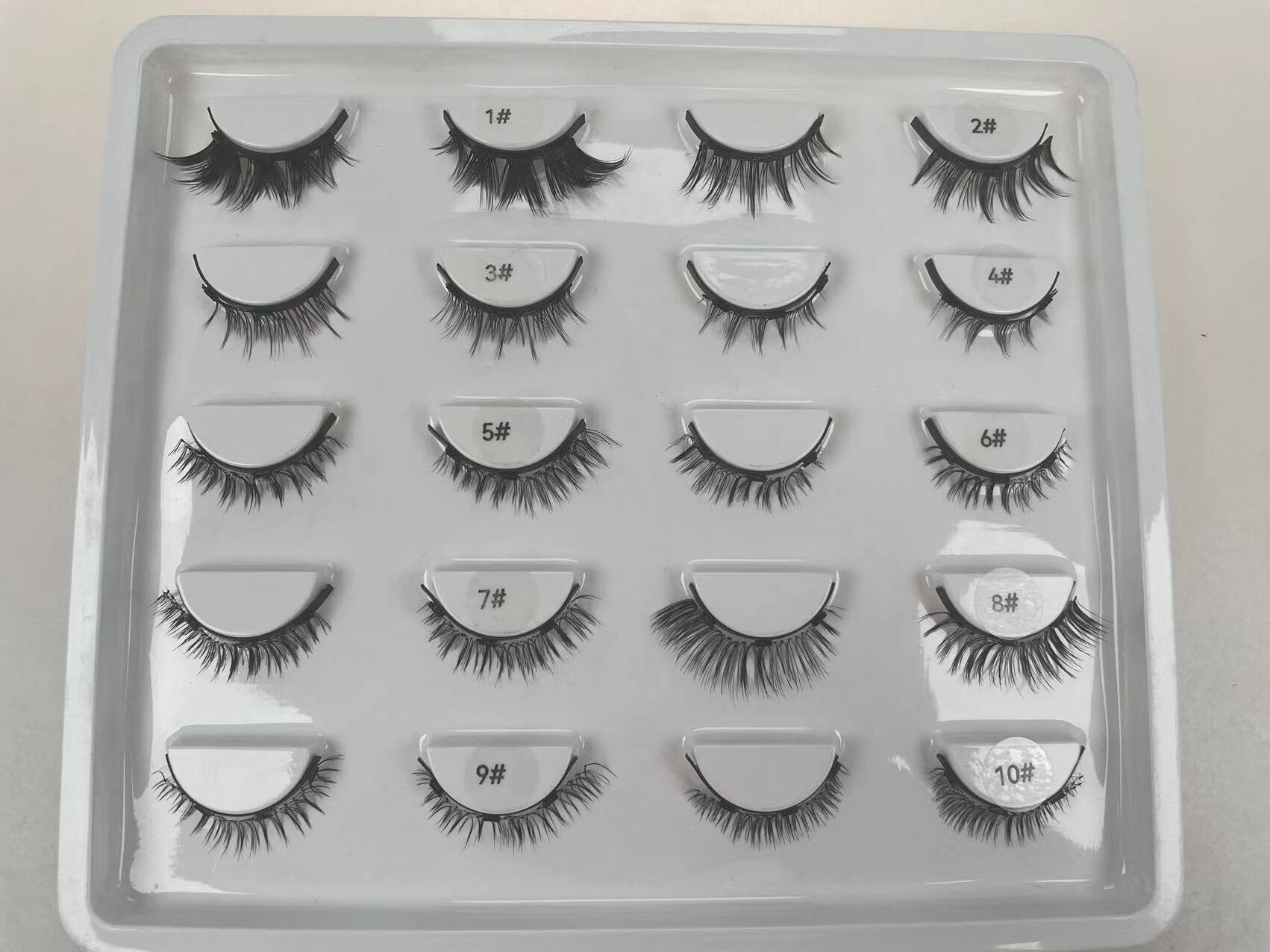 Aléatoire 1 paire de cils magnétiques sans eyeliner #1-#10