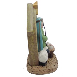 Statue de famille, pièces en polyrésine, pour <span class=keywords><strong>naissance</strong></span> de jésus chrétien, cercle personnalisé, vente en gros - Product Image 4