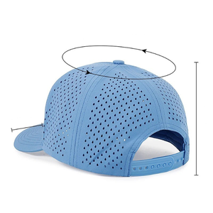 Gorra de Béisbol Unisex de 5 Paneles con Logotipo Personalizado, Impermeable, Transpirable, con Orificios Cortados con Láser, 100% Acrílico - Product Image 3