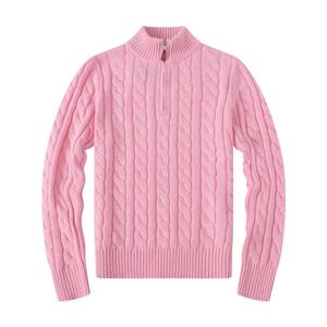 Pulls en tricot à fermeture éclair sur le côté, broderie de petit cheval sur la poitrine gauche avec étiquettes réelles R L, manches longues, <span class=keywords><strong>pull</strong></span> pour homme - Product Image 5