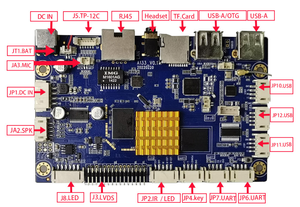 Hot bán ban điều khiển Allwinner A133 đa phương tiện Máy nghe nhạc tương tác Bo mạch chủ LVDS cánh tay Android Main board - Product Image 4